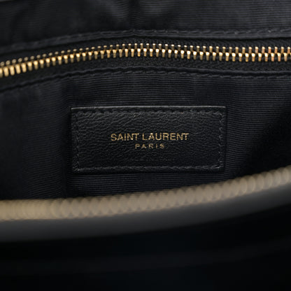 Saint Laurent Calfskin Y Quilted Monogram Large Loulou Chain Satchel Black 7 of 10
