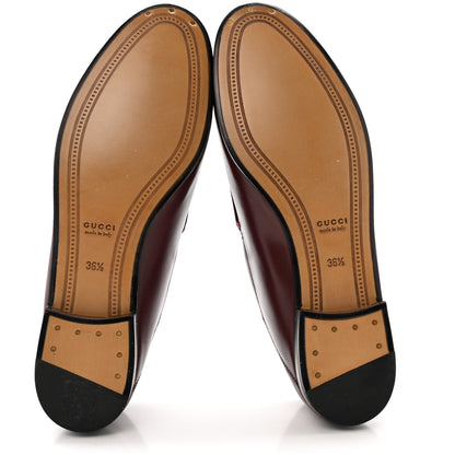 Gucci Lambskin Womens Brixton Horsebit Loafers 36.5 Vintage Bordeaux 12 of 20