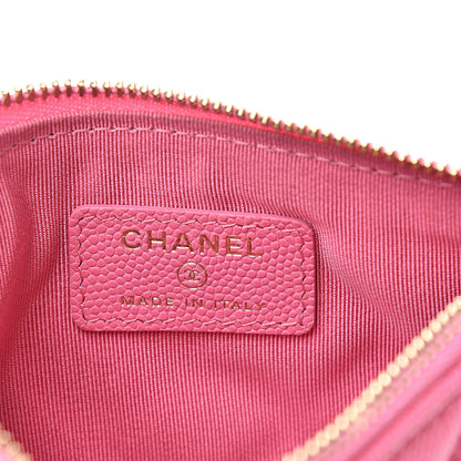 Chanel Iridescent Caviar Quilted Small Cosmetic Case Pink 6 of 9