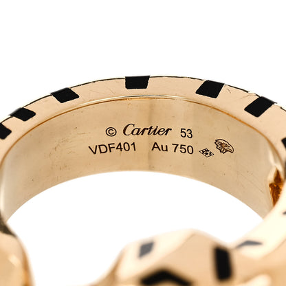Cartier 18K Yellow Gold Tsavorite Onyx 12mm Panthere De Cartier Ring 53 6.25 5 of 5