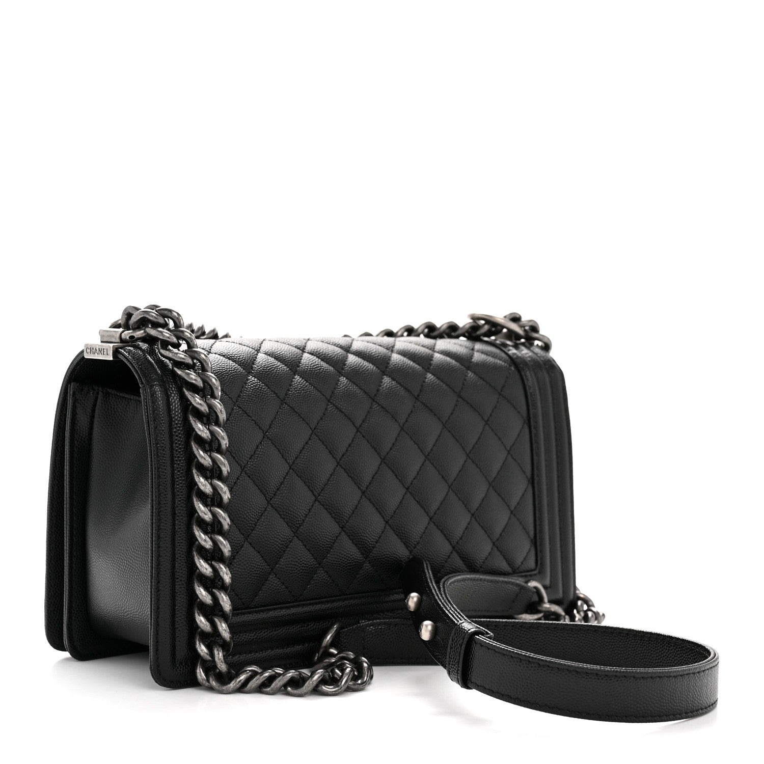 Chanel Caviar Quilted Medium Boy Flap Black 3 of 12