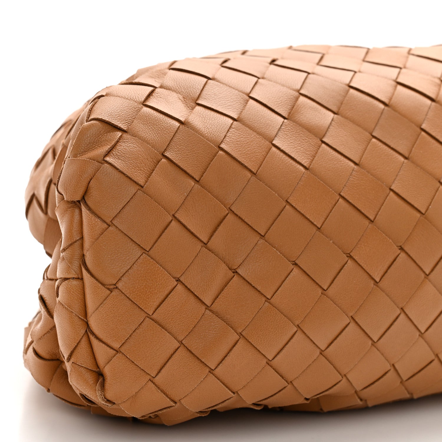 Bottega Veneta Nappa Maxi Intrecciato The Pouch Oversized Clutch Caramel 9 of 10