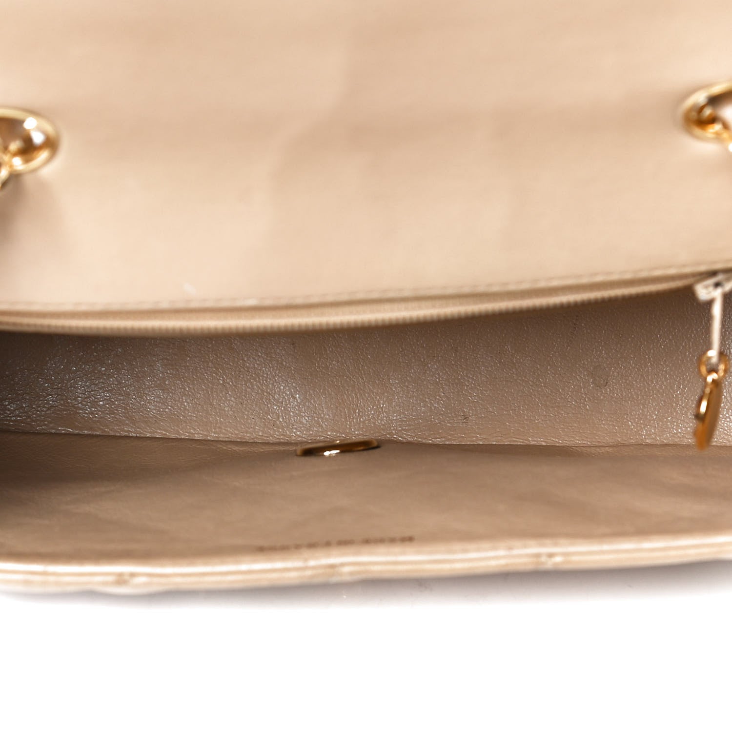Chanel Lambskin Quilted Small Single Flap Beige 5 of 12