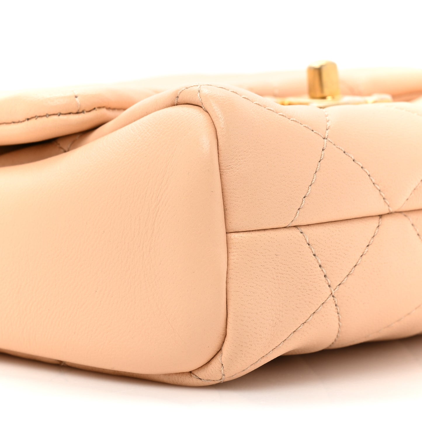 Lambskin Quilted Side-Packs Beige