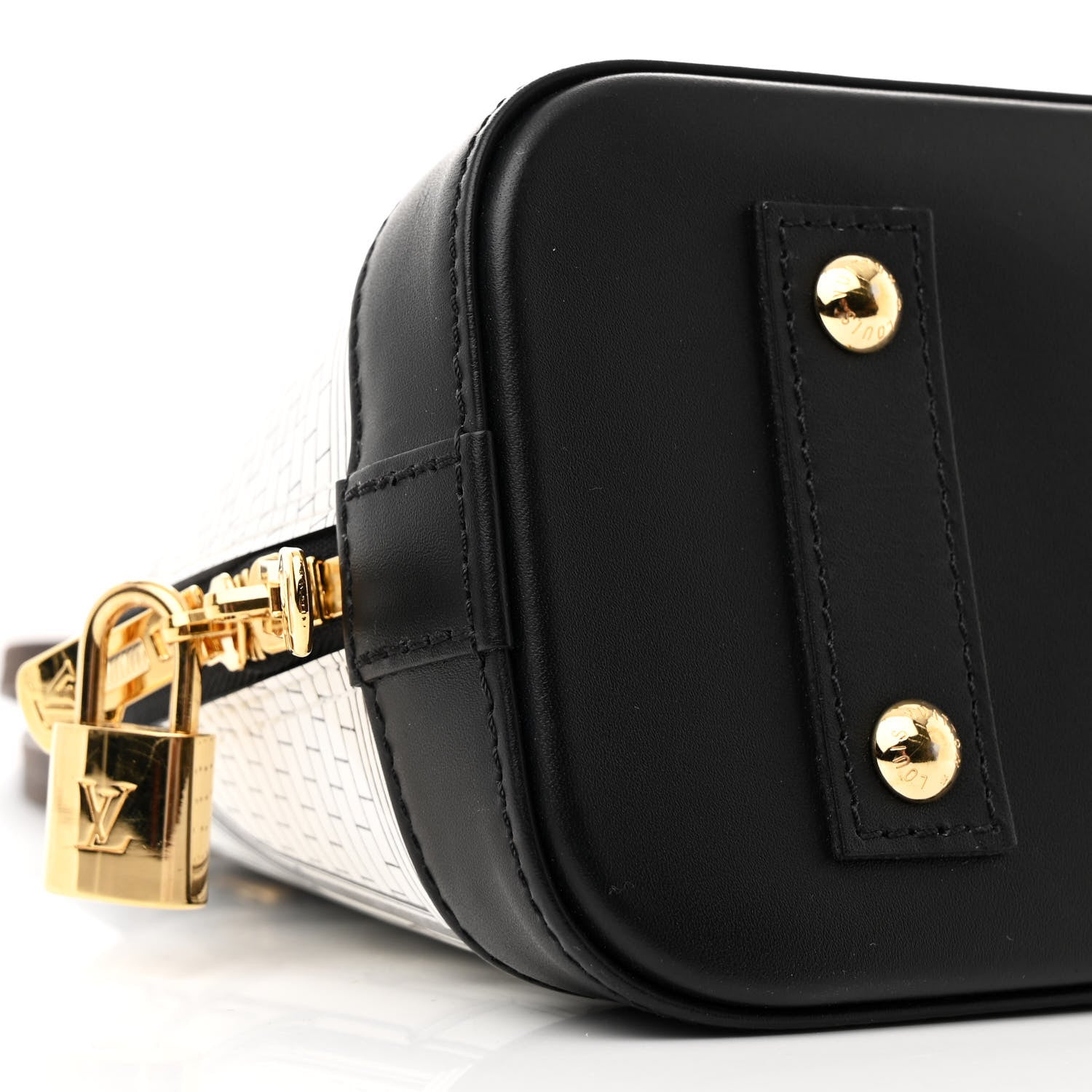 Louis Vuitton X FORNASETTI Calfskin Architettura Alma BB Black White 8 of 9