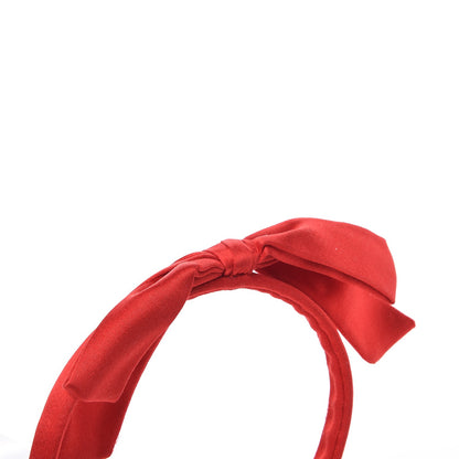 Chanel Silk Bow Headband Red 5 of 5