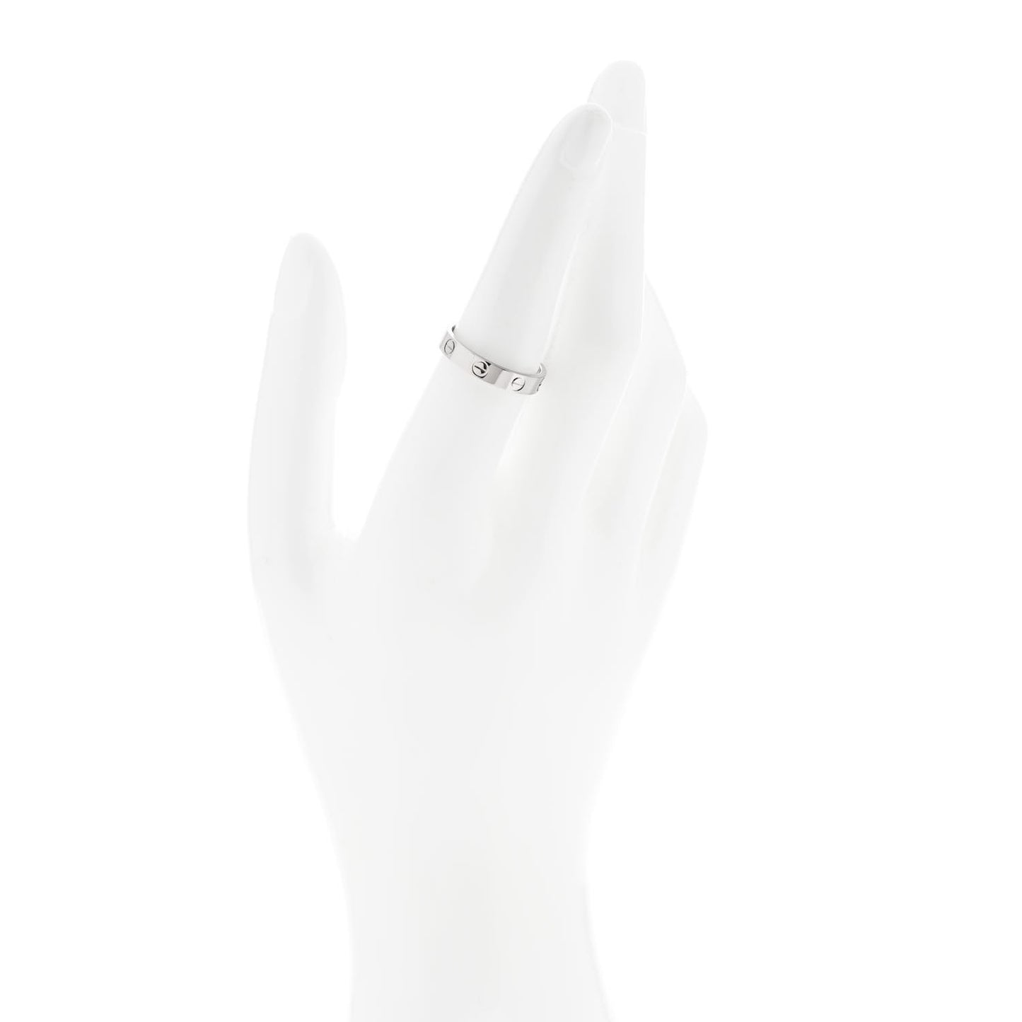 18K White Gold 3.5mm LOVE Wedding Band Ring 55 7.25