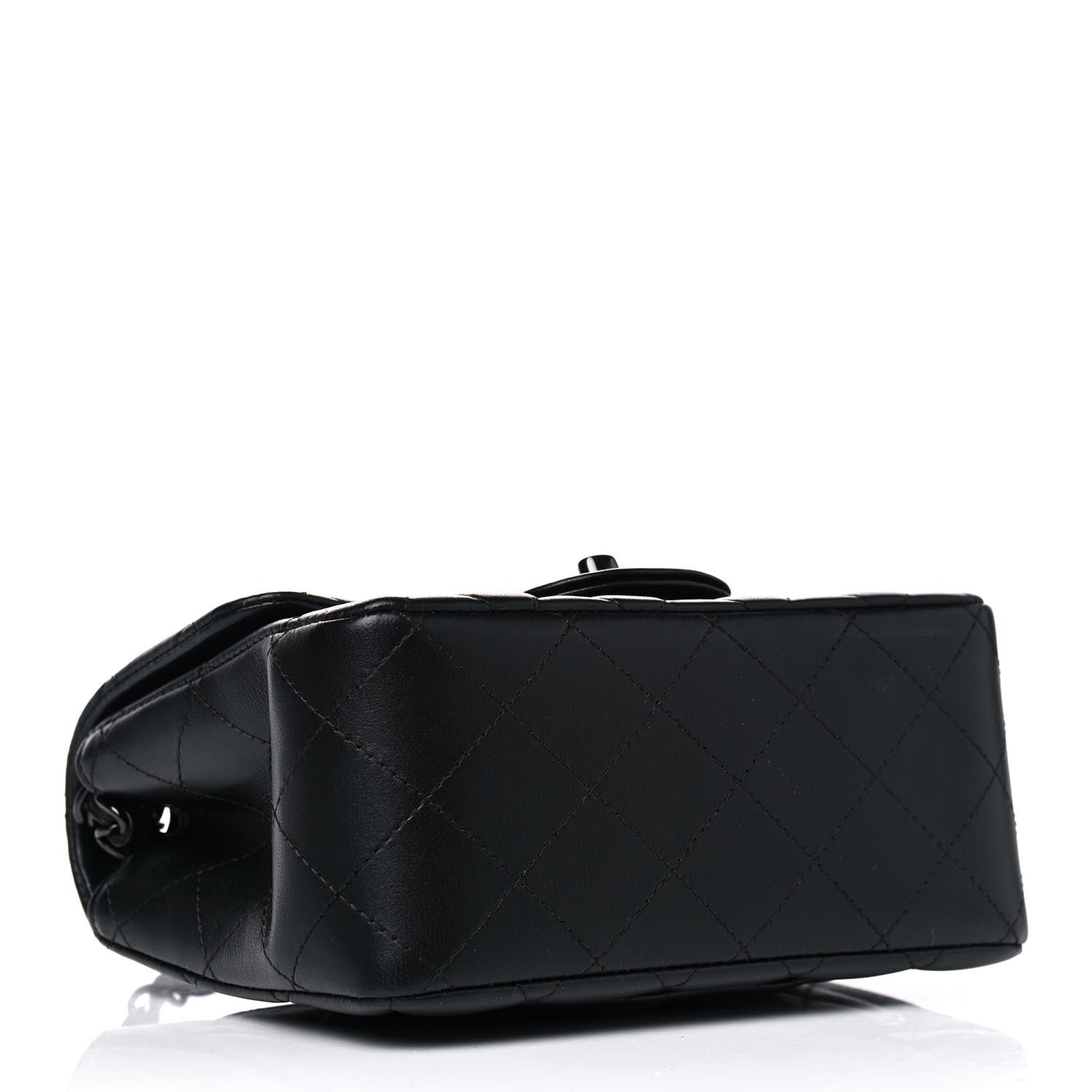 Chanel Lambskin Quilted Mini Square Flap So Black 3 of 5