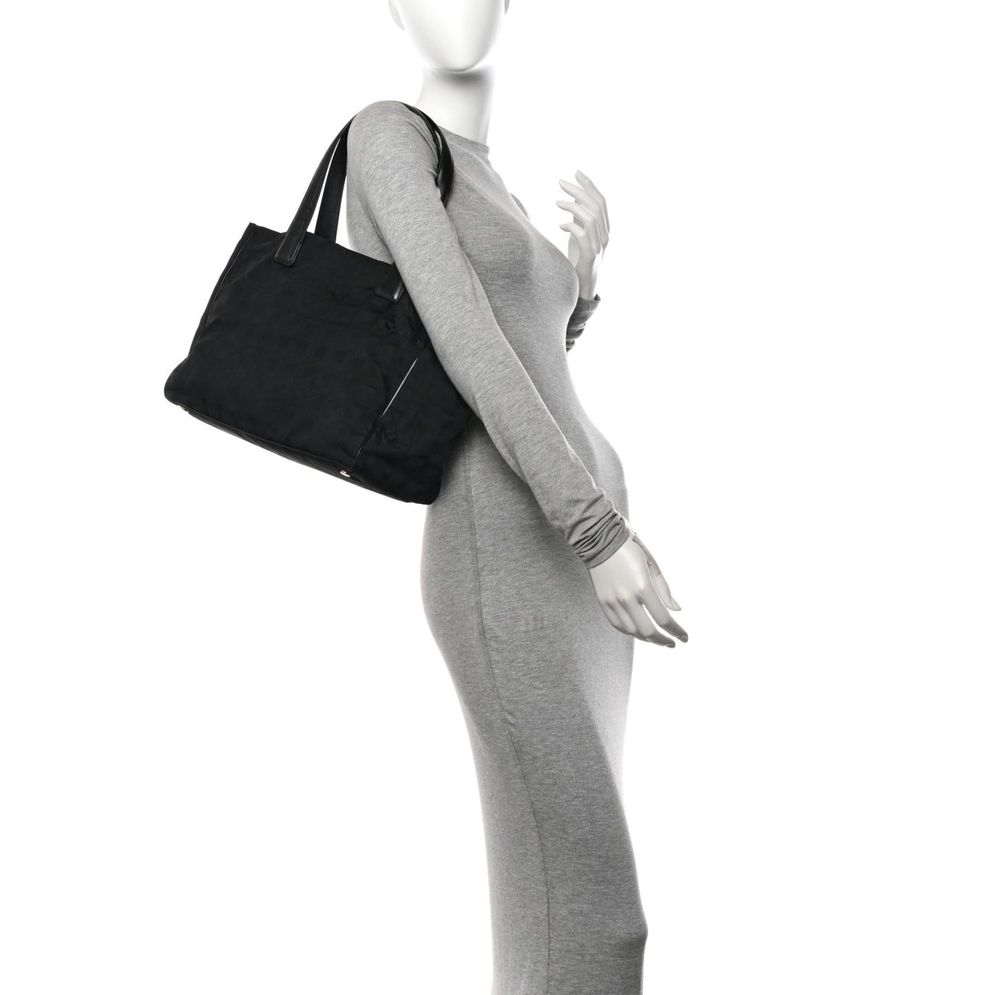Nylon Medium Travel Tote Black