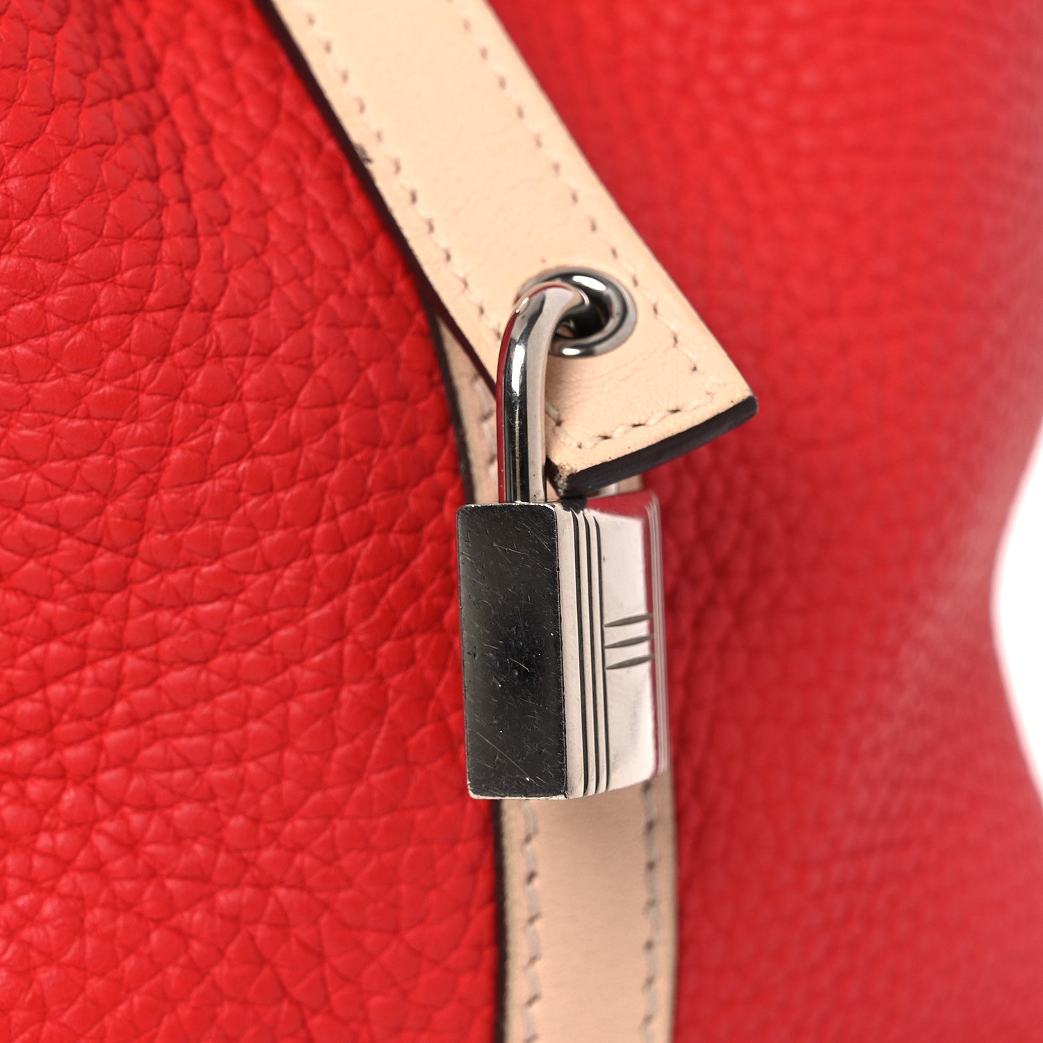 Hermes Taurillon Clemence Swift Eclat Picotin Lock 22 MM Rouge Tomate Rose Eglantine 13 of 13