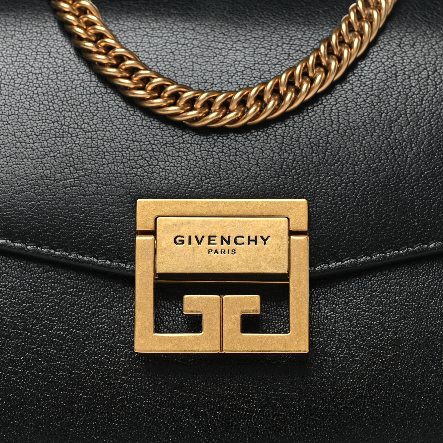 Givenchy Goatskin Suede Small GV3 Shoulder Bag Black Grey 1649461