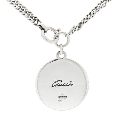 Gucci Sterling Silver Flora Round Pendant Necklace 4 of 4