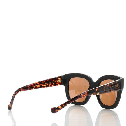 Louis Vuitton Leather Acetate Audrey Sunglasses Z0668W Black Tortoise 3 of 6