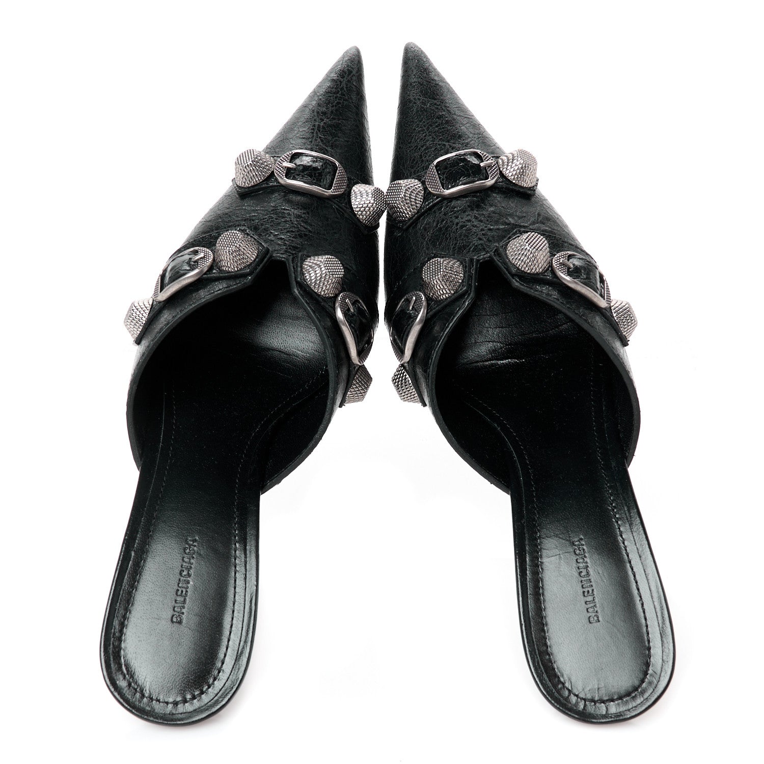 Balenciaga Agneau Arena Cagole 70mm Mules 36 Black 2 of 10