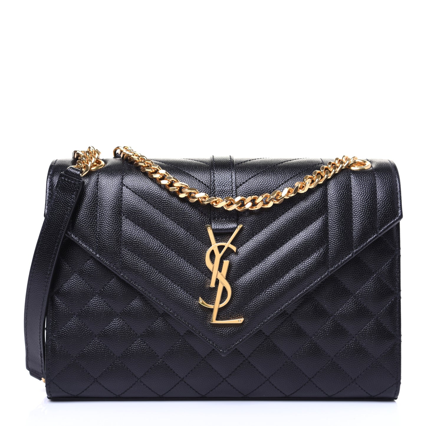 Grain De Poudre Textured Mixed Matelasse Triquilt Medium Monogram Satchel Black