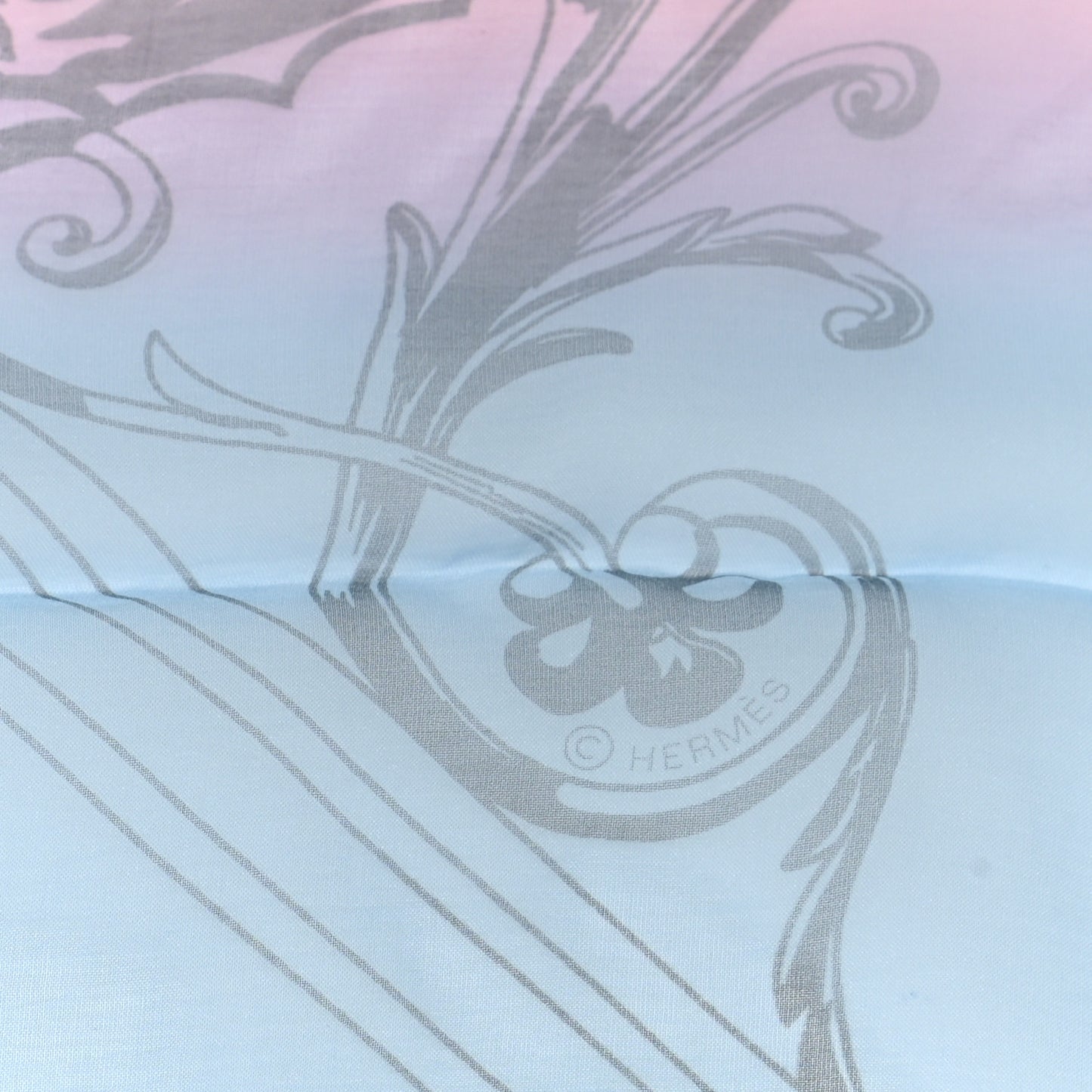Silk Astrologie Sunrise Muslin Scarf 140 Rose Ciel Vert