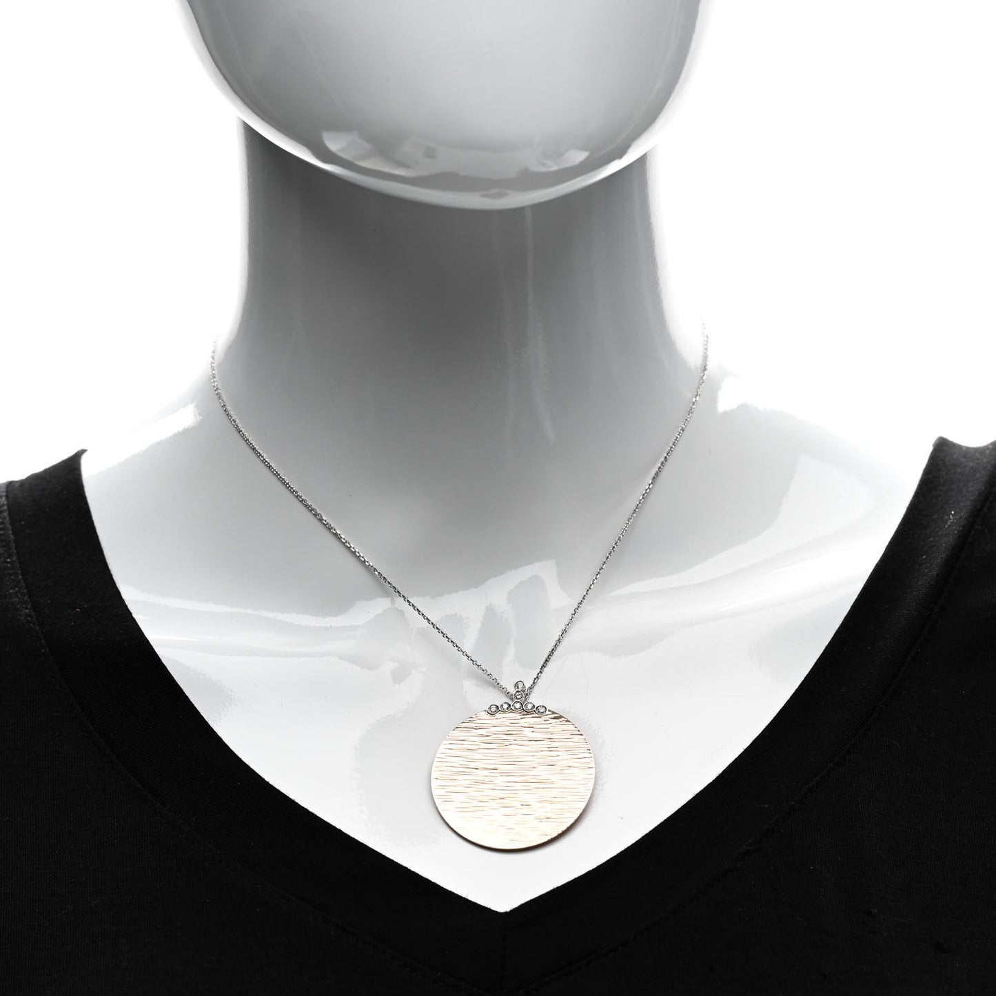 18K Yellow White Gold Diamond Elephantino Pendant Necklace