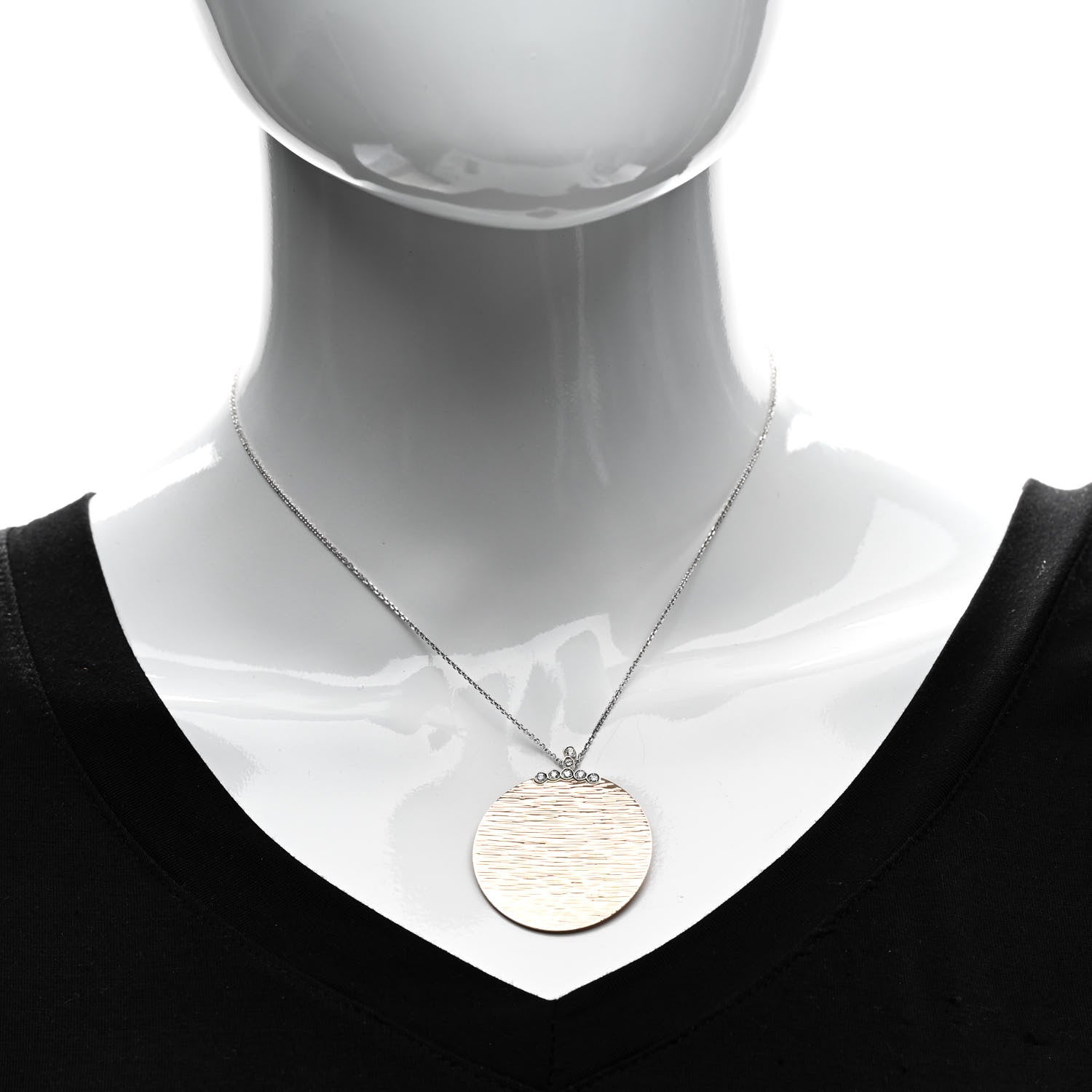 Roberto Coin 18K Yellow White Gold Diamond Elephantino Pendant Necklace 2 of 4