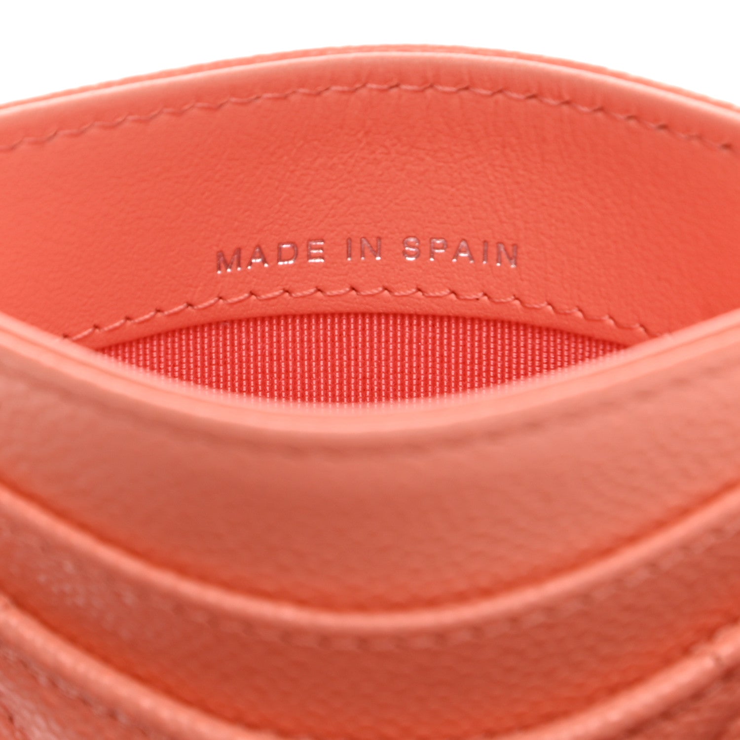 Chanel Caviar Quilted Card Holder Coral 5 of 8