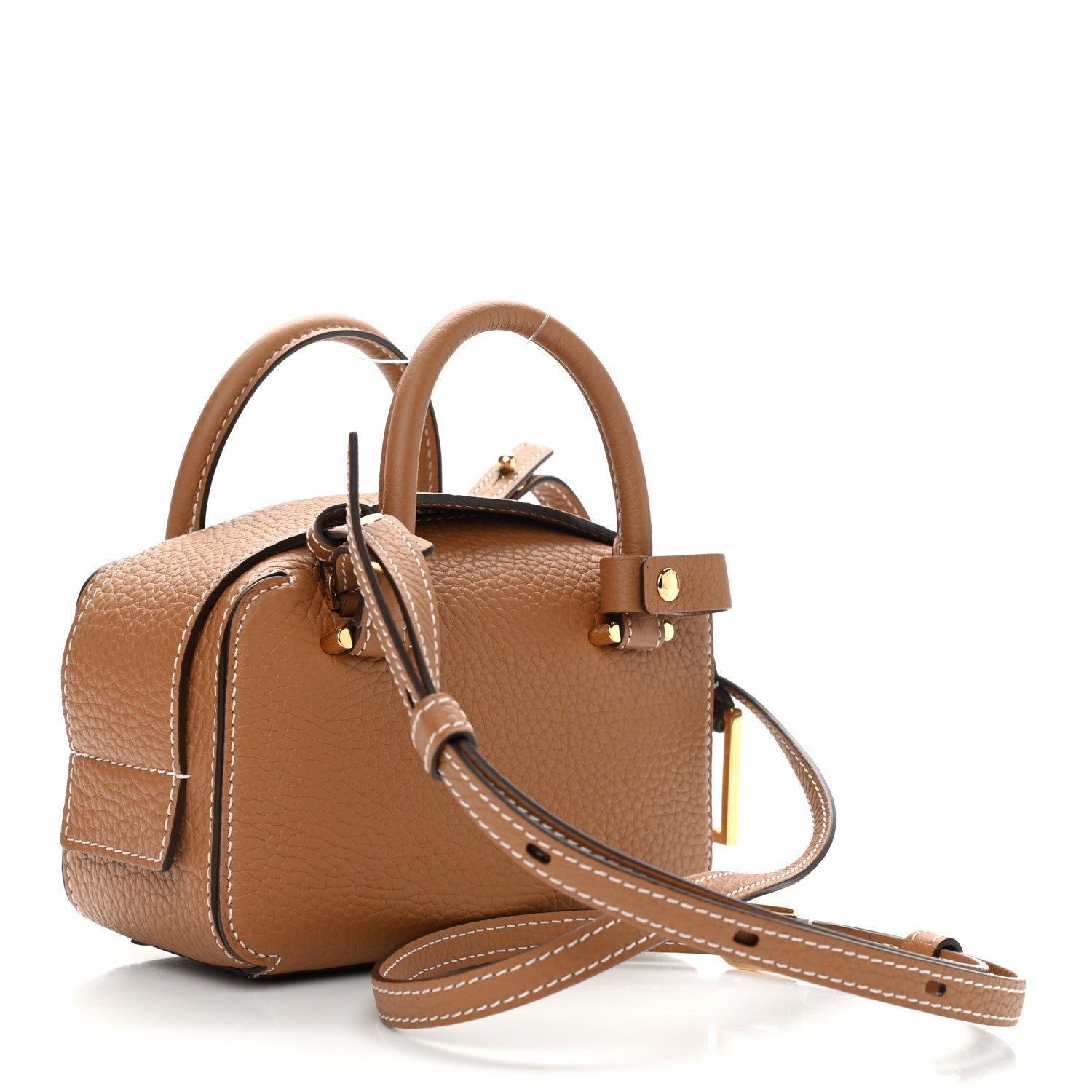 Delvaux Taurillon Soft Nano Cool Box Satchel Vegetal Ivory 3 of 9