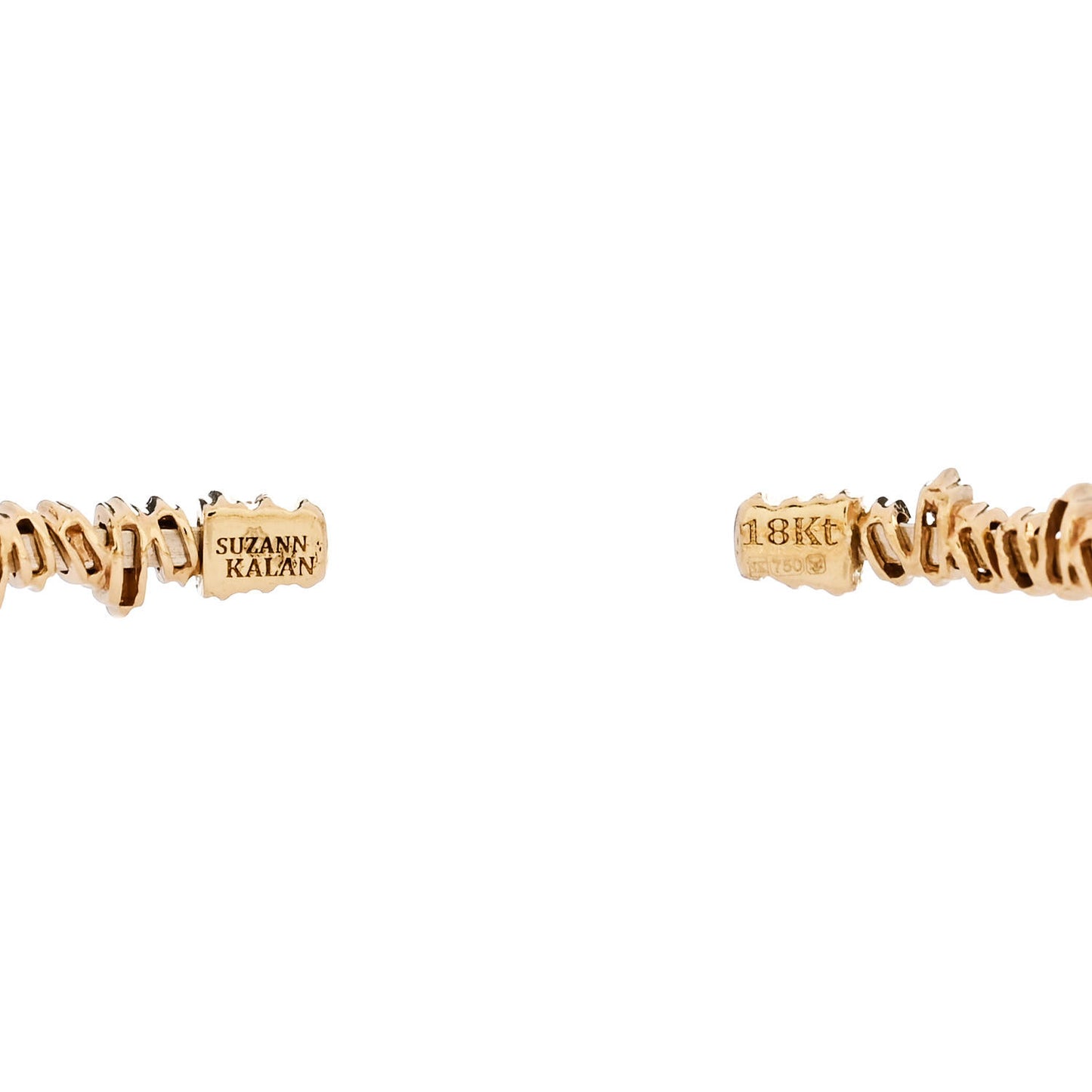 18K Yellow Gold Diamond Fireworks Classic Baguette Bangle Bracelet