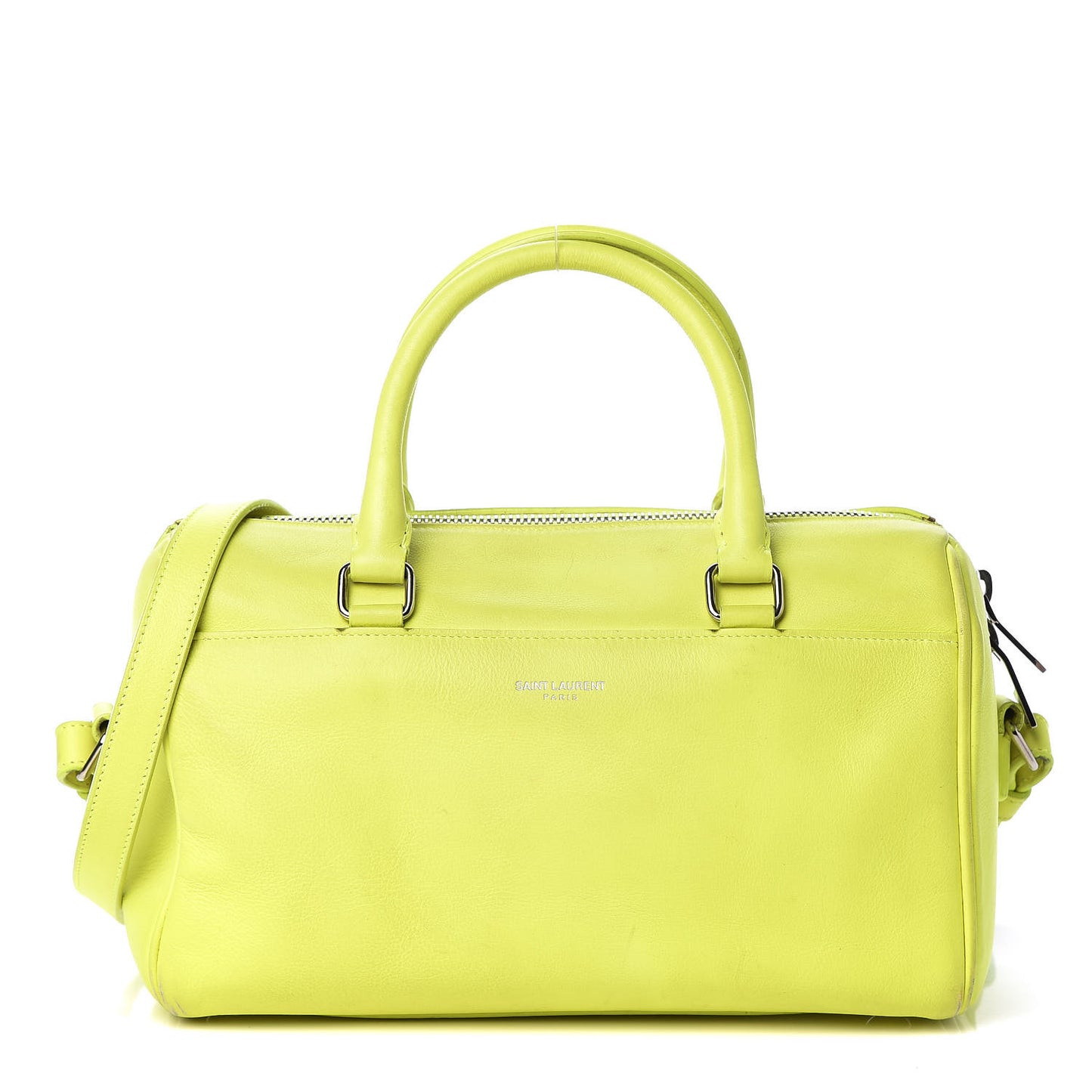 Calfskin Classic Baby Duffle Neon Yellow