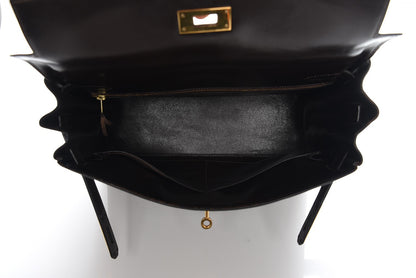 Hermes Box Kelly Retourne 32 Chocolate 17 of 22