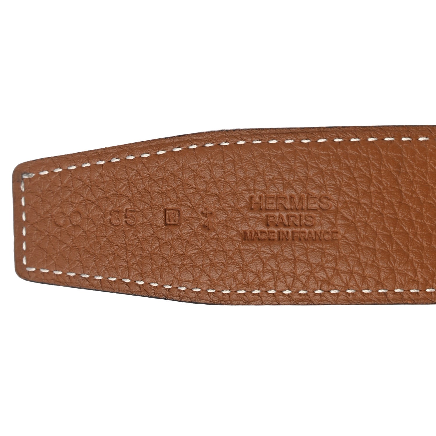 Hermes Box Togo 32mm H Belt 85 Black Gold 4 of 8