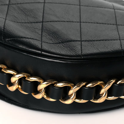 Chanel Lambskin Quilted Chain Around Hobo Black 9 of 9