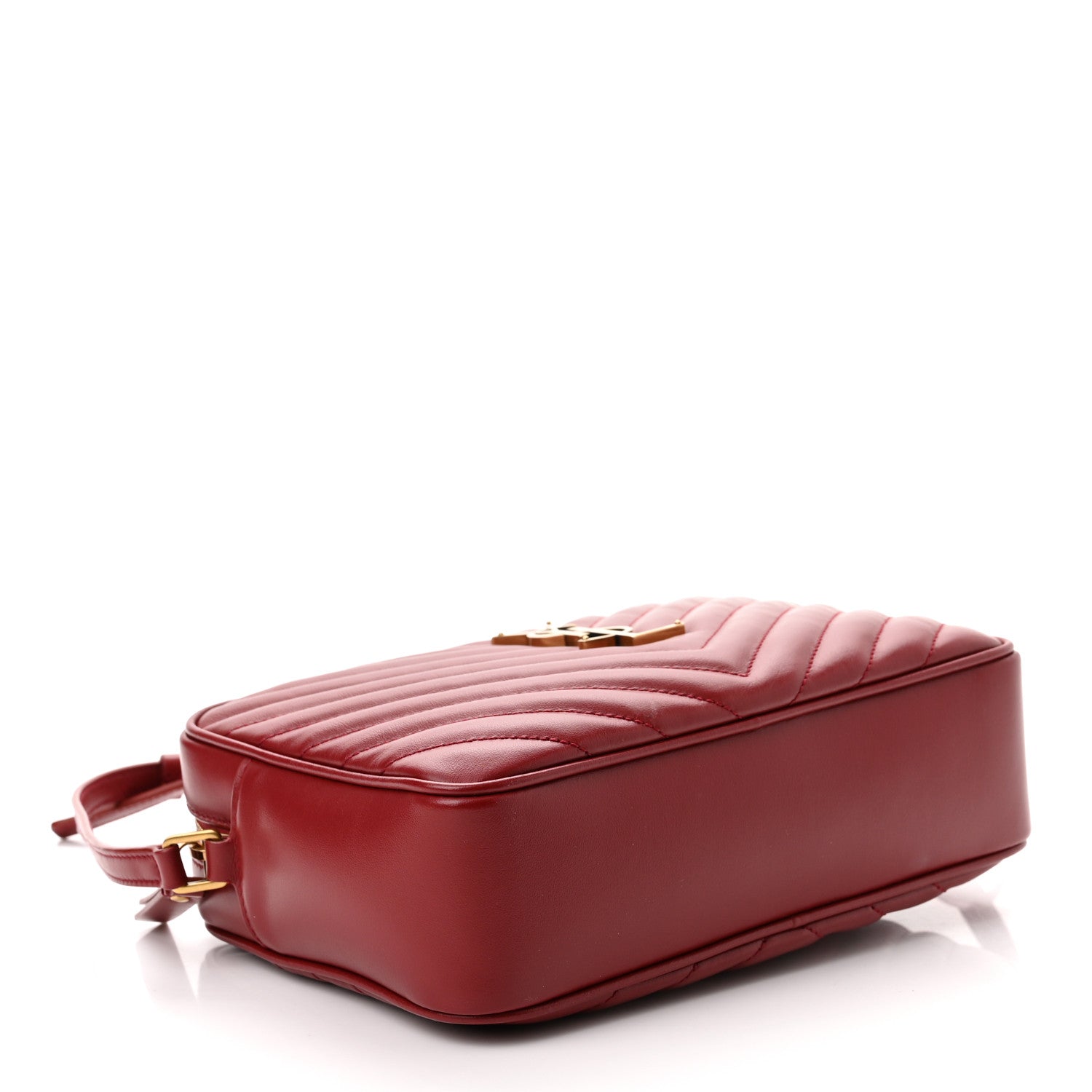 Saint Laurent Calfskin Matelasse Monogram Lou Camera Bag Opyum Red 4 of 10