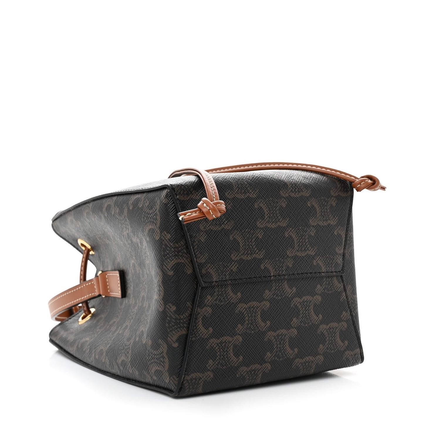 Triomphe Canvas Calfskin Micro Sailor Bag Tan