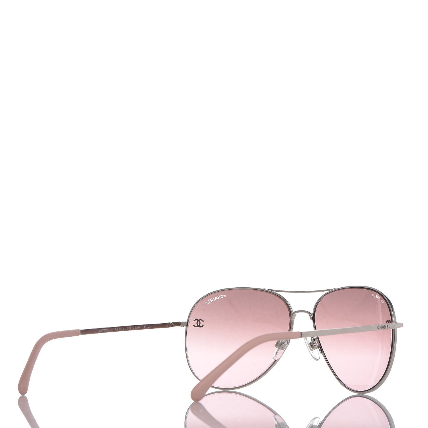 Chanel CC Pilot Sunglasses 4189-T-Q Light Pink 4 of 11