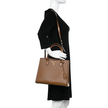 Prada Saffiano Soft Calfskin Tote Cannella 3 of 10