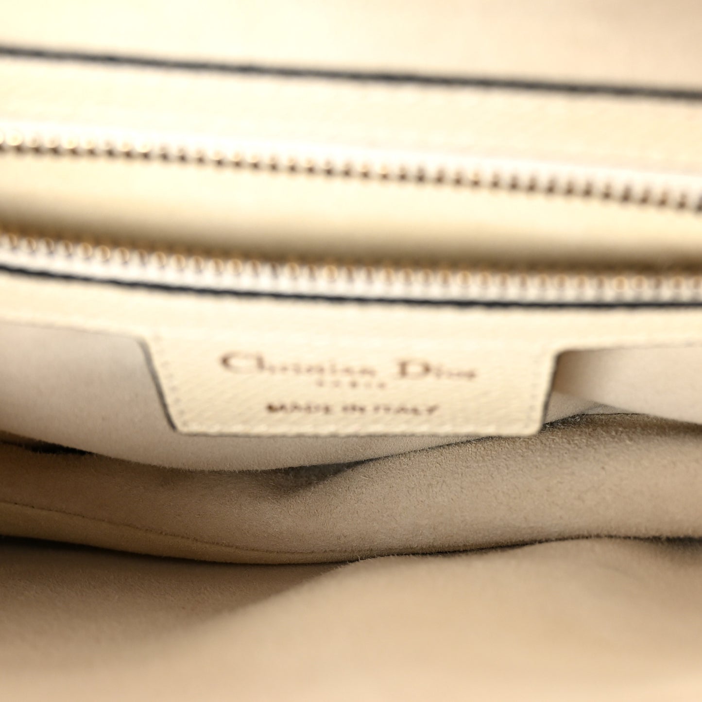 Grained Calfskin Saddle Bag White