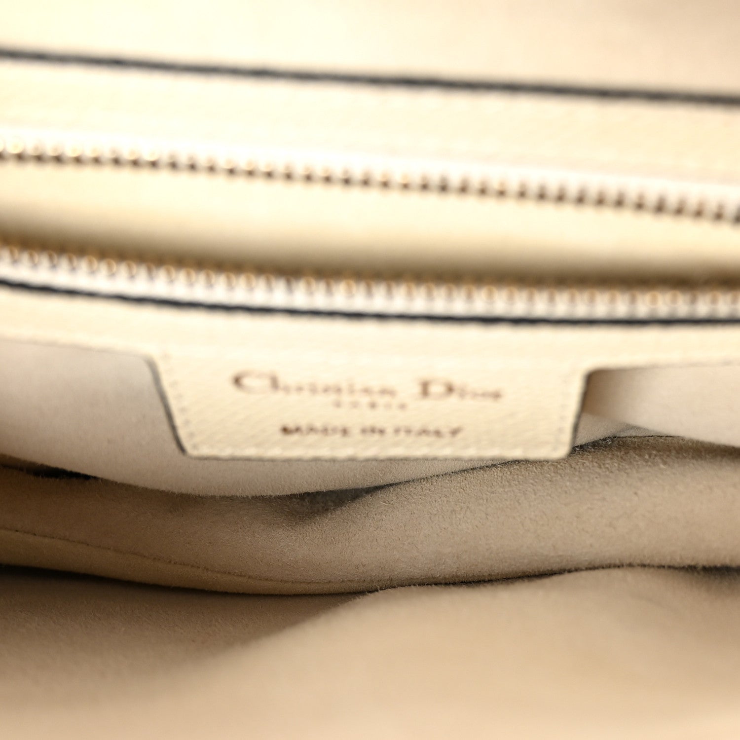 Christian Dior Grained Calfskin Saddle Bag White 5 of 10