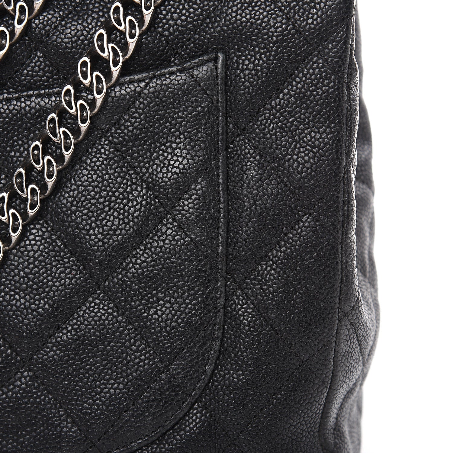 Chanel Washed Caviar Quilted 2.55 Reissue 227 Bijoux Chain Flap Black 14 of 15