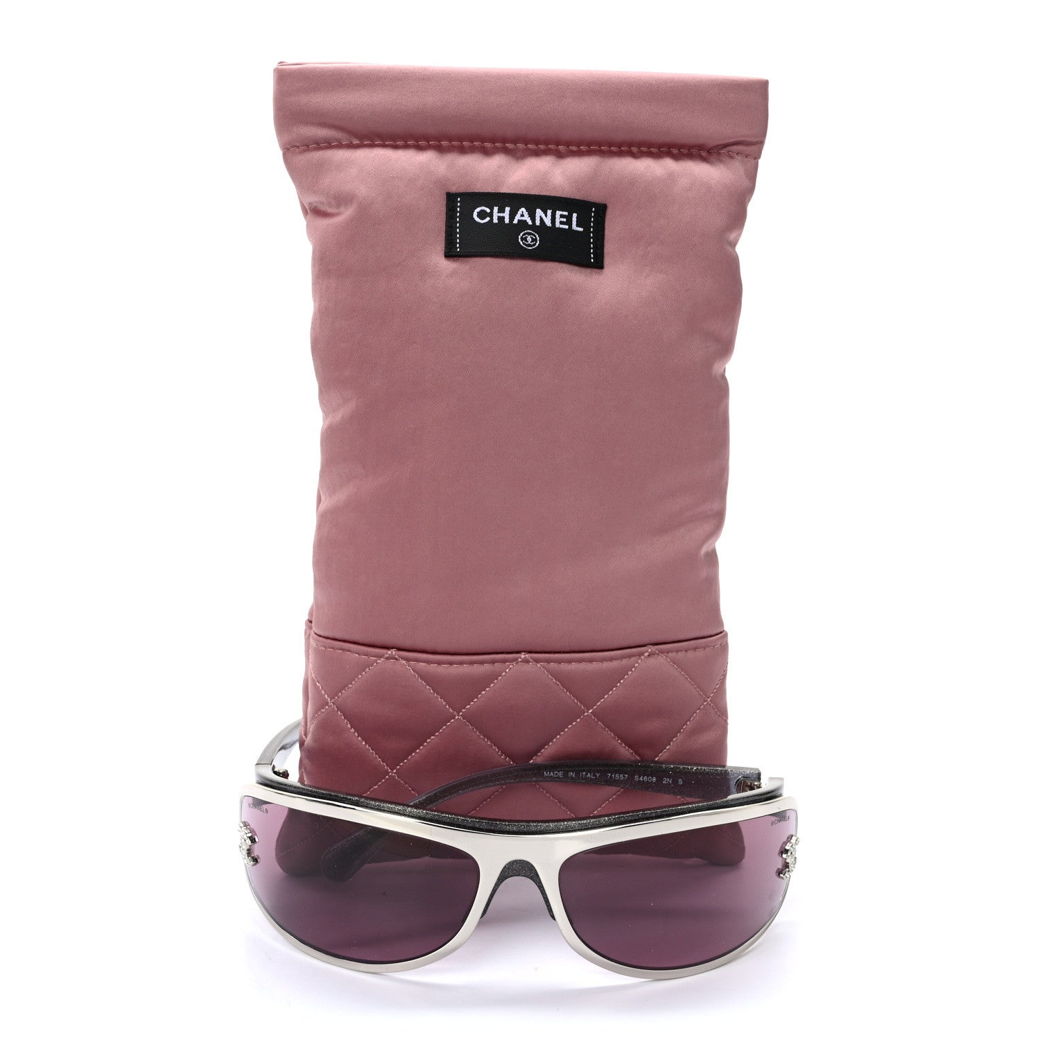 Chanel Shield Crystal CC Sunglasses 4608 Burgundy 8 of 8