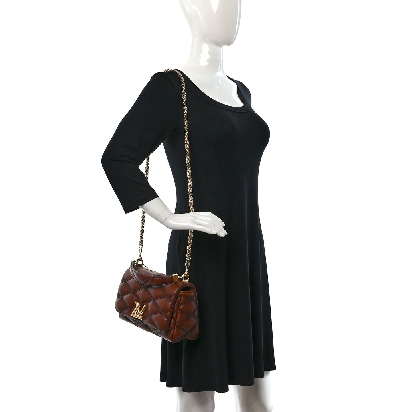 Lambskin Malletage Top Handle GO-14 MM Tan