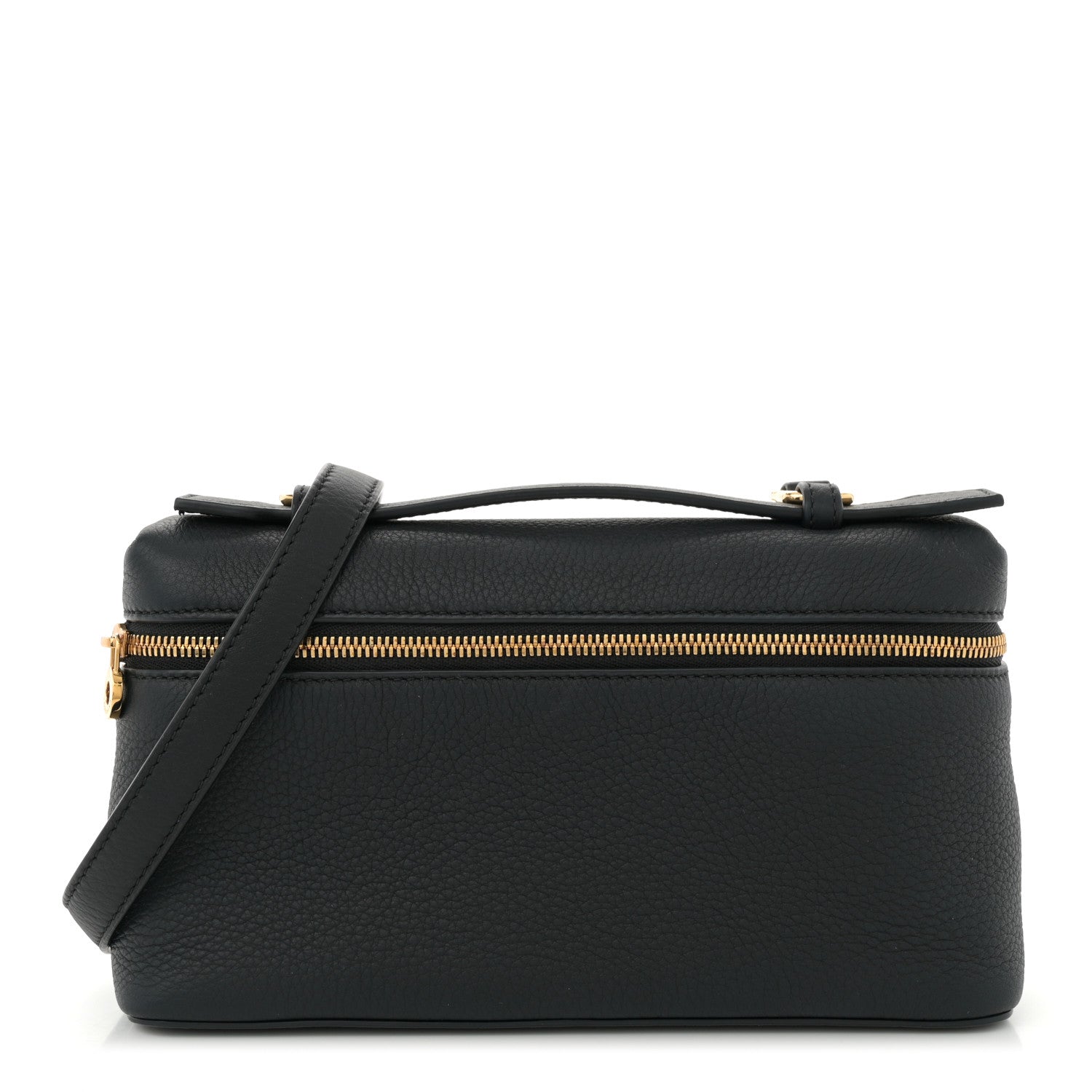 Loro Piana Grained Calfskin L19 Extra Pocket Pouch Black 1 of 10