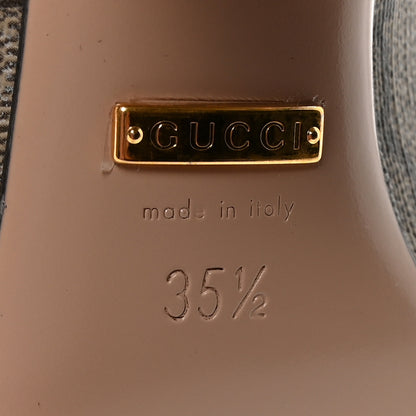 Gucci GG Supreme Monogram Malaga Kid Blondie Pumps 35.5 Beige Ebony New Acero 7 of 8