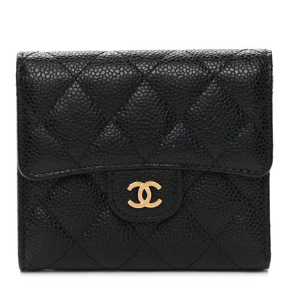 Chanel Caviar Quilted Compact Flap Wallet Black 1 of 10