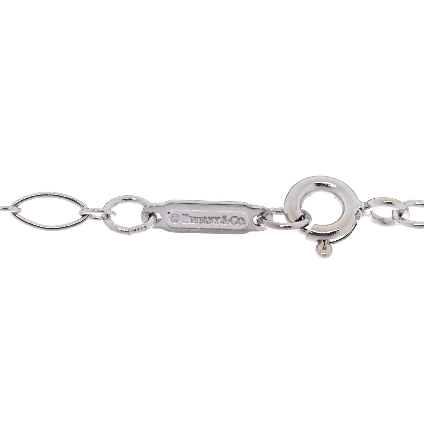 18K White Gold Diamond Floral Key Pendant Necklace
