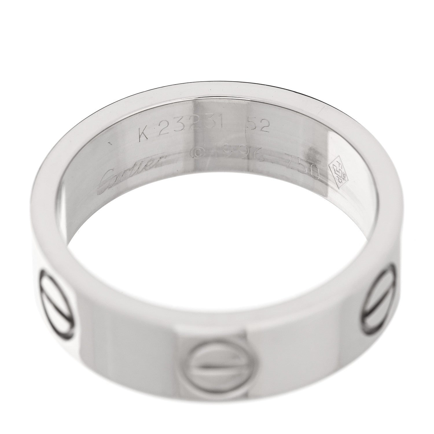 Cartier 18K White Gold 5.5mm LOVE Ring 52 6 4 of 4