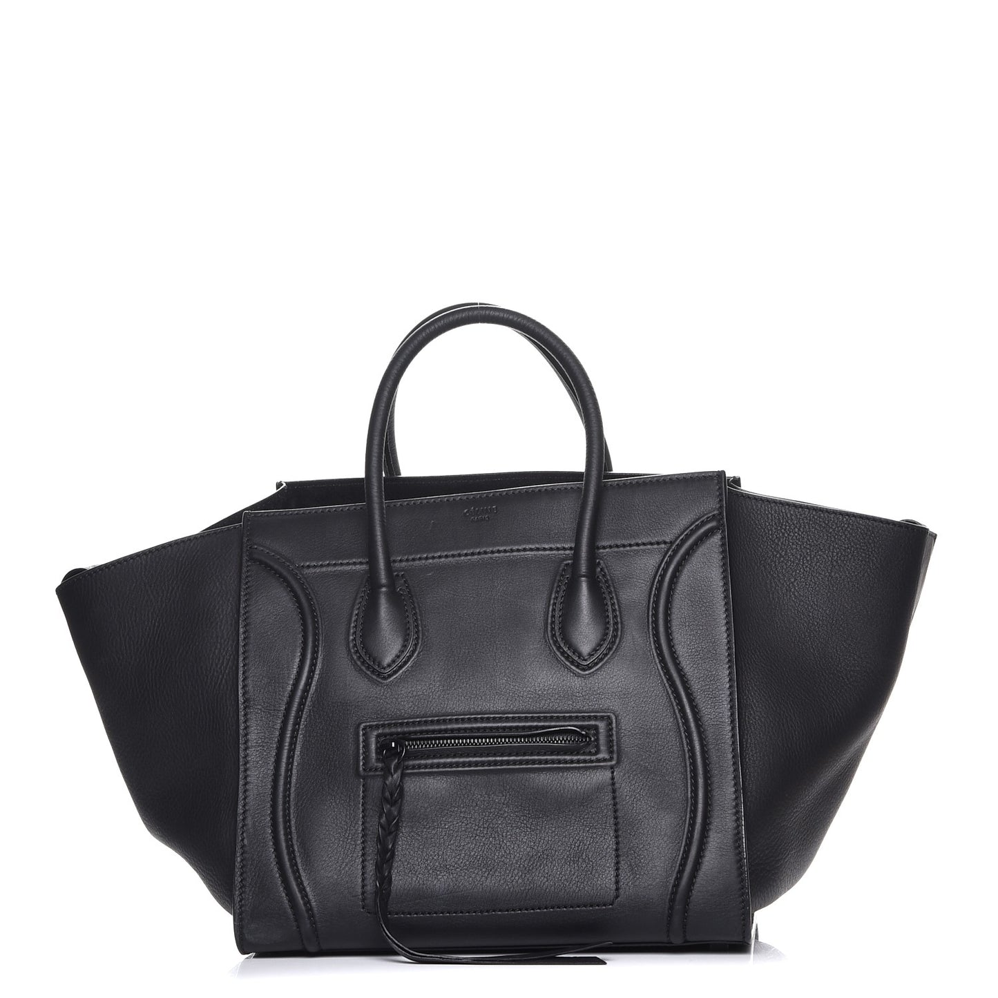Supple Calfskin Medium Phantom Luggage Black
