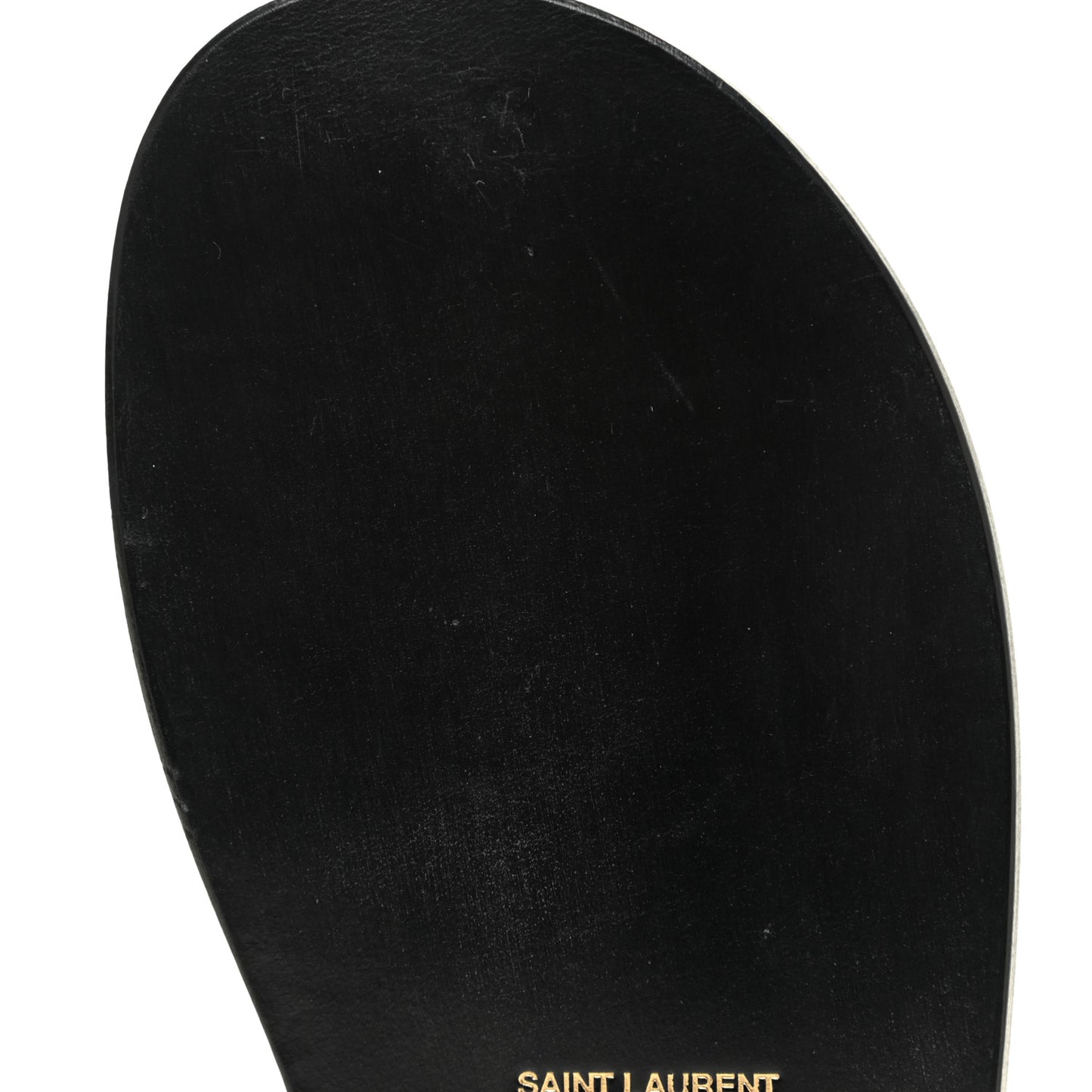 Calfskin Culver Studded Flat Sandals 37 Black