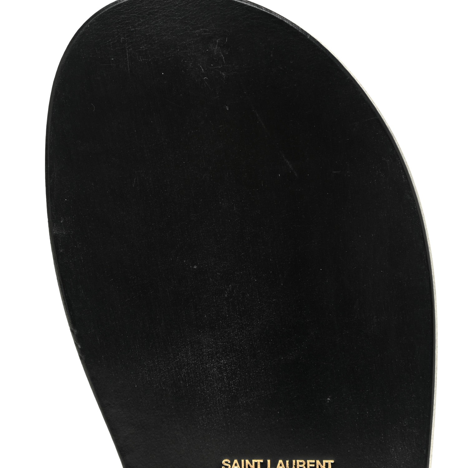 Saint Laurent Calfskin Culver Studded Flat Sandals 37 Black 8 of 12