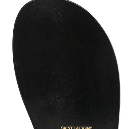 Saint Laurent Calfskin Culver Studded Flat Sandals 37 Black 8 of 12