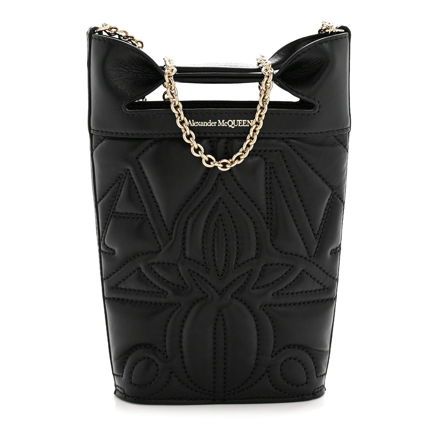Alexander McQueen Calfskin Mini The Bow Bag Black 1 of 11