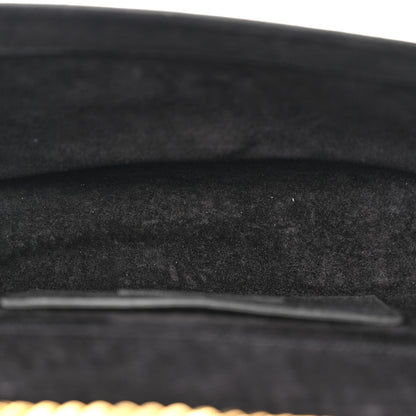 Saint Laurent Suede Fringe Small Monogram Satchel Black 5 of 11