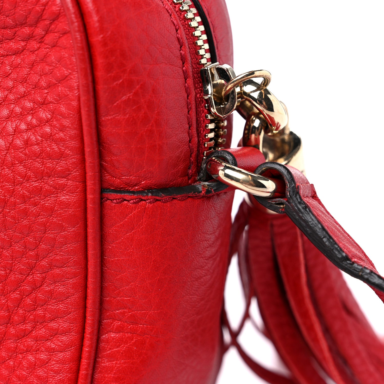 Gucci Pebbled Calfskin Small Soho Disco Bag Tabasco Red 12 of 12